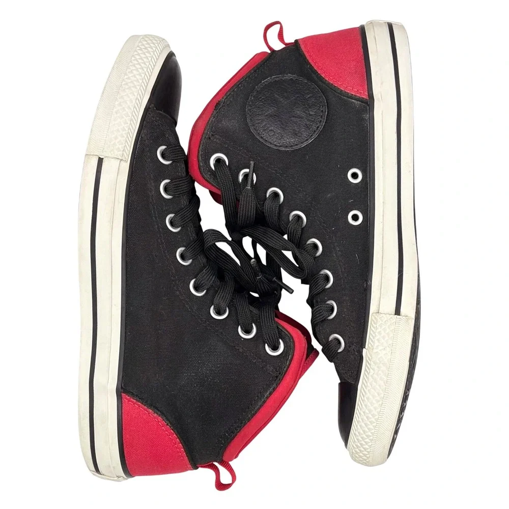 Converse Chuck Taylor All Star High Street Black Red Mens 7 Mid Top 146231C - Picture 6 of 9